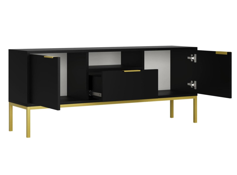 Televizní stolek AUSTIN 135 - černý/zlatý