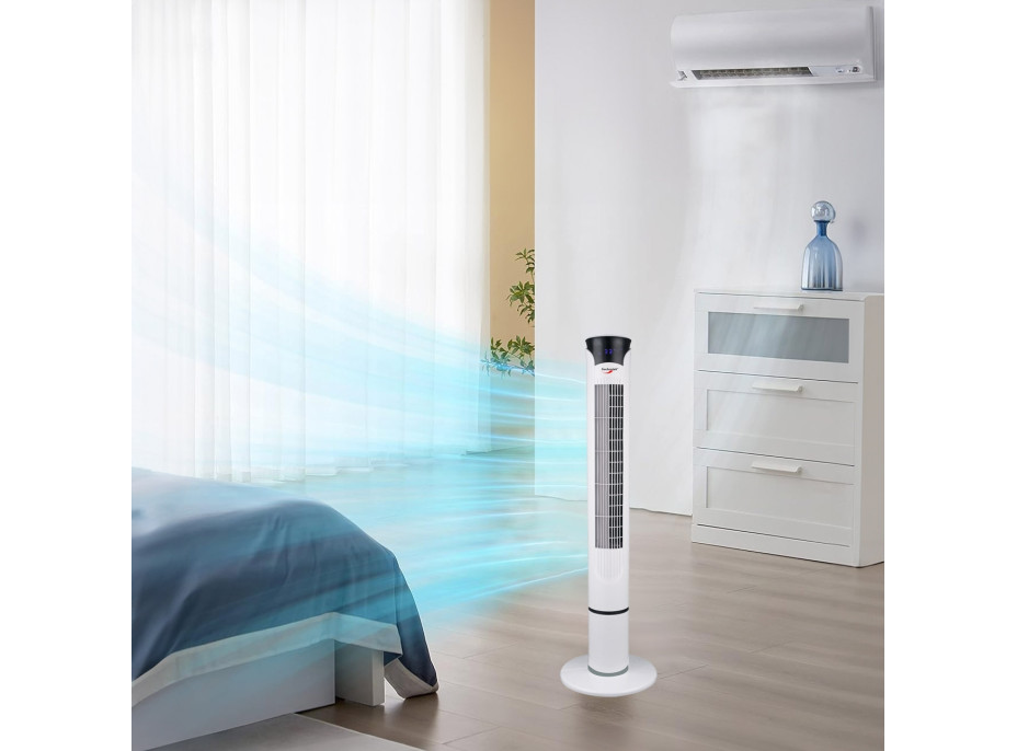 Sloupový ventilátor TOPLO - bílý