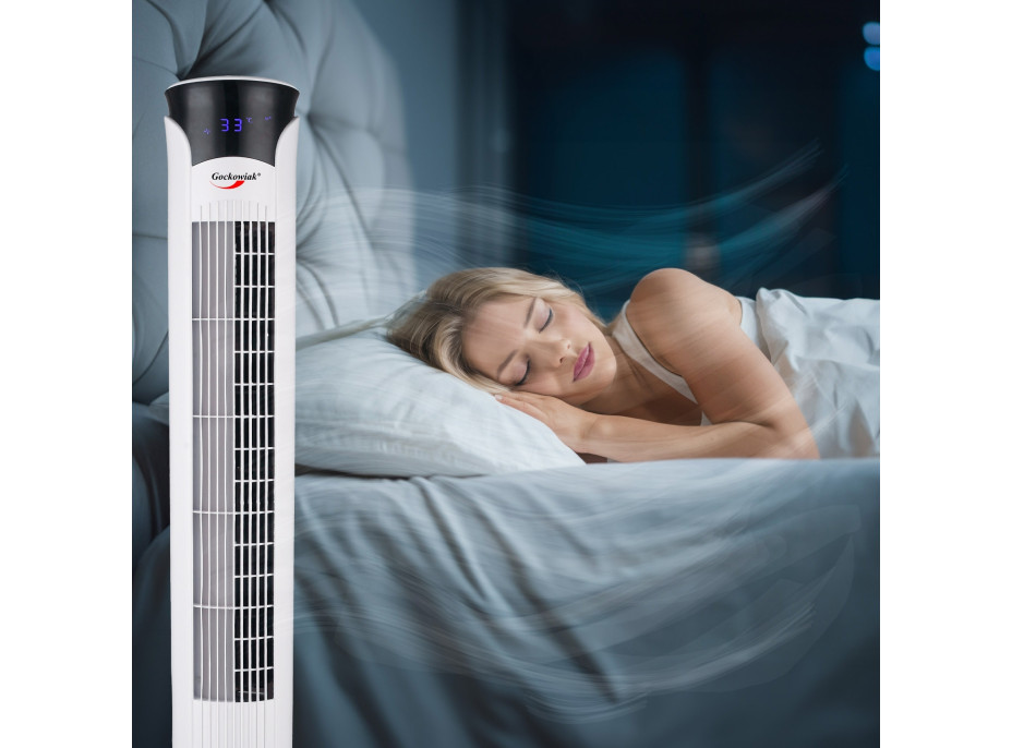 Sloupový ventilátor TOPLO - bílý