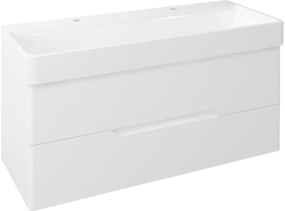 Sapho MEDIENA umyvadlová skříňka 117x50, 5x48, 5cm, bílá mat/bílá mat MD120
