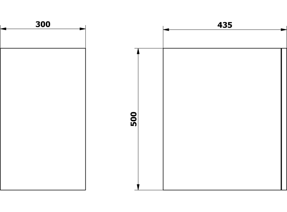 Sapho ODETTA skříňka spodní dvířková 30x50x43, 5cm, pravá/levá, dub alabama DT300-2222