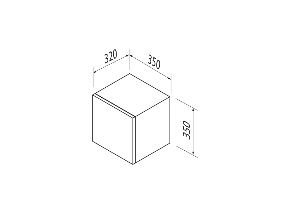 Sapho ESPACE skříňka 35x35x32cm, 1x dvířka, levá/pravá, dub alabama ESC730-2222