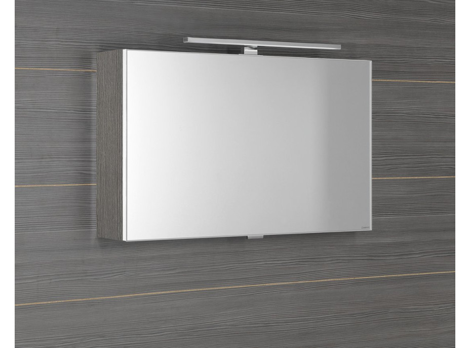 Sapho CLOE galerka s LED osvětlením 80x50x18cm, dub stříbrný CE080-0011