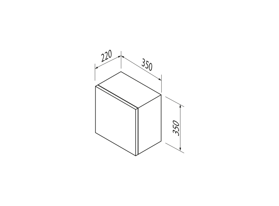 Sapho ESPACE skříňka 35x35x22cm, 1x dvířka, levá/pravá, dub alabama ESC830-2222