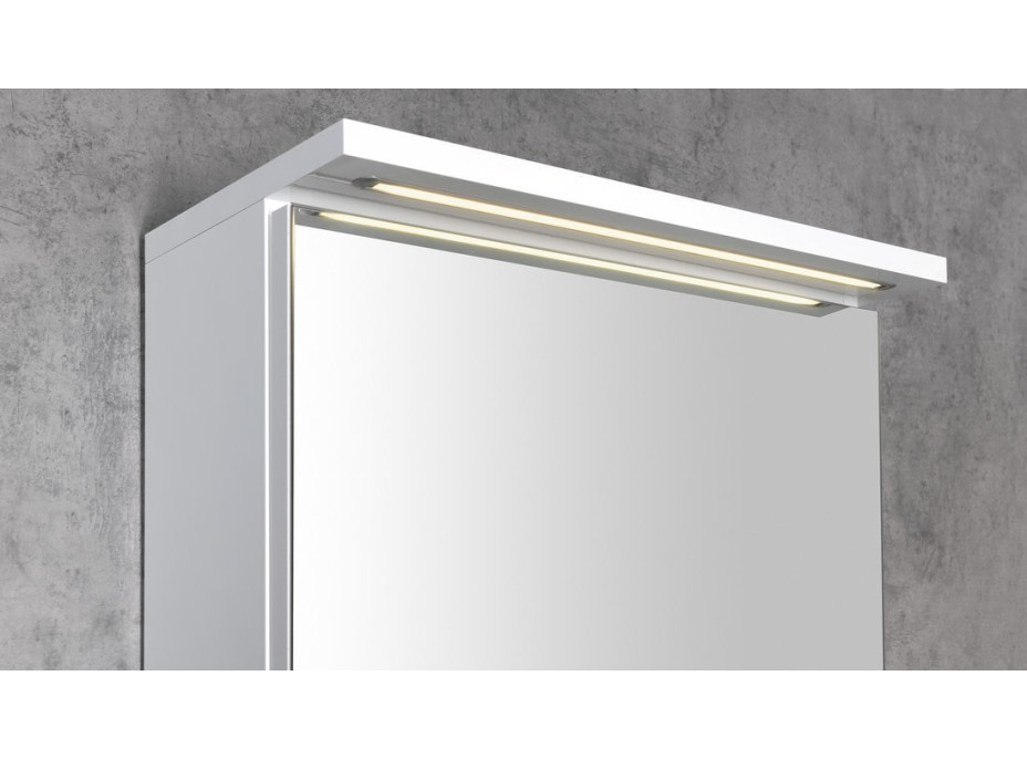 Aqualine KAWA STRIP galerka s LED osvětlením 50x70x22cm, bílá WGL50S