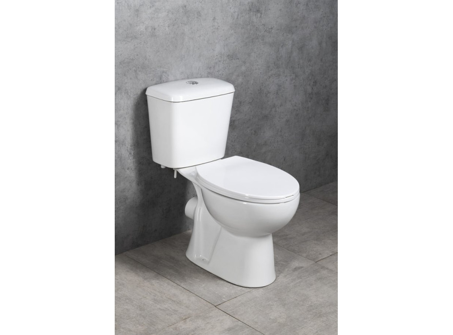 Aqualine JOSE WC kombi, dvojtlačítko 3/6l, zadní odpad, bílá PS8812