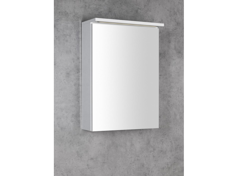 Aqualine KAWA STRIP galerka s LED osvětlením 50x70x22cm, bílá WGL50S