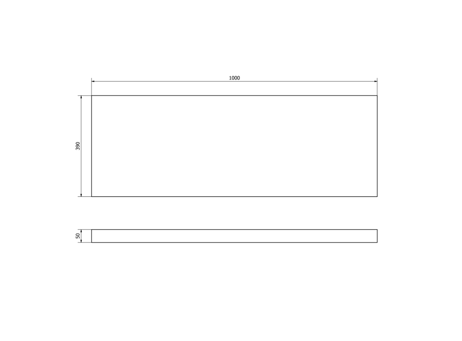 Sapho AVICE deska 100x39cm, dub starobílý AV1105