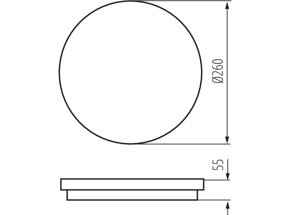 KANLUX BENO stropní LED svítidlo pr.260x55mm, 24W, bílá 33340