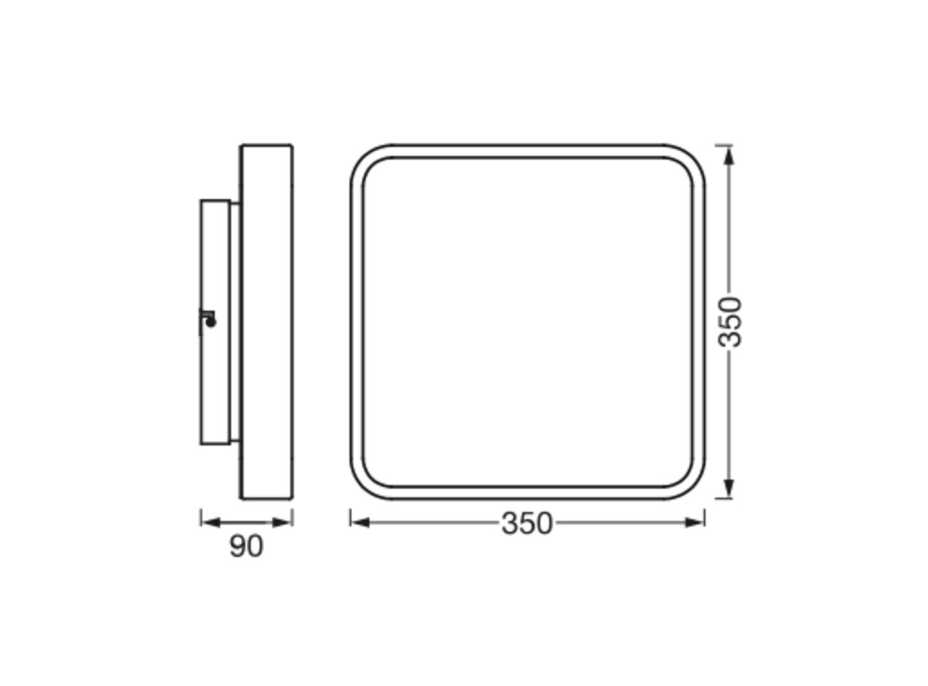 LEDVANCE ORBIS BACKLIGHT stropní svítidlo, 350x350mm, WIFI RGB+stmívatelné, 2800lm, 28W, bílá AC314090055