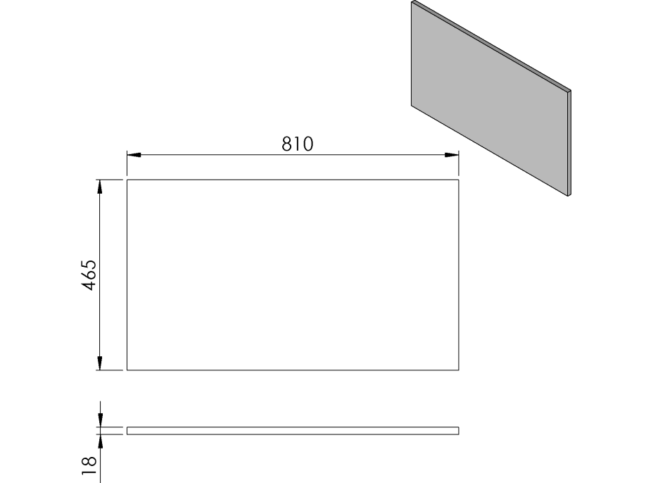 Sapho CIRASA deska DTDL 81x1, 8x46, 5cm, borovice rustik CR081-1616