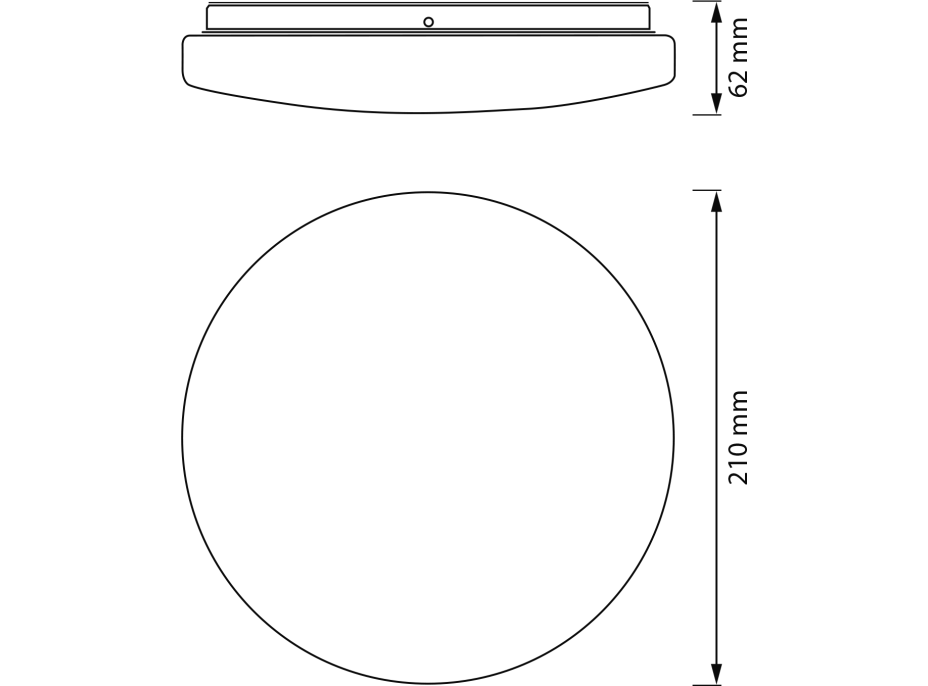 LEDVANCE Koupelnové stropní svítidlo, průměr 210mm, 900lm, 12W, 4000K, IP44 AC464790055