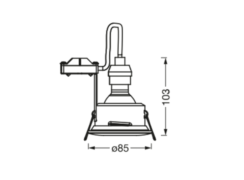 LEDVANCE SPOTLIGHT koupelnové podhledové svítidlo, GU10, 4, 3W, 230V, IP65, bílá AC3146900ZS