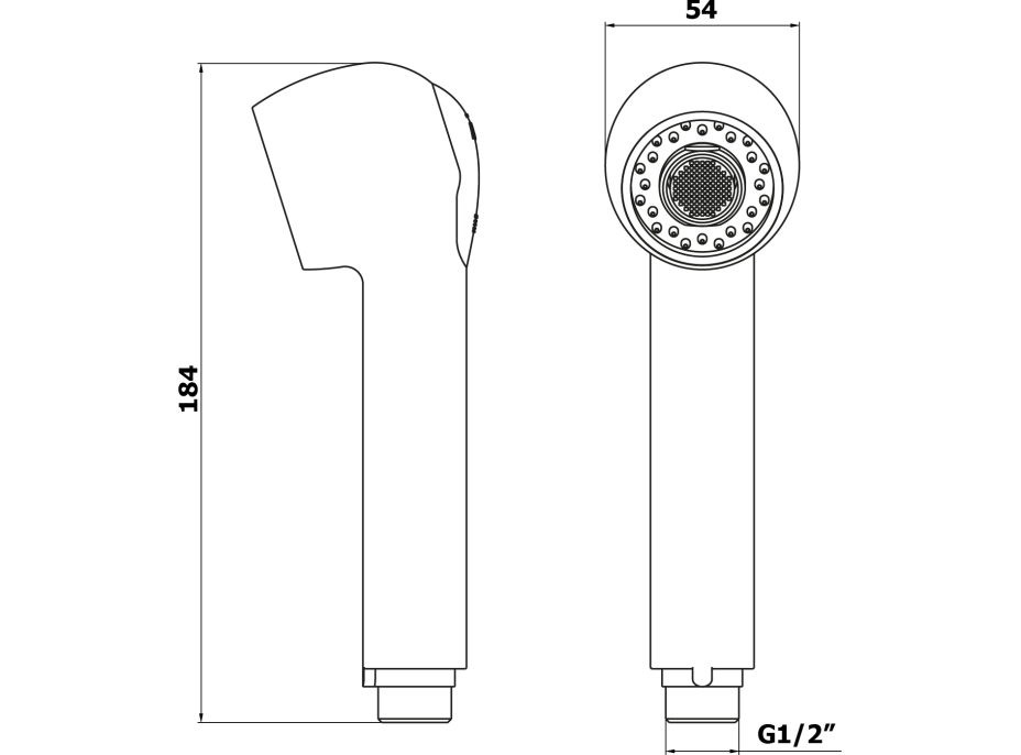 Bruckner HOFFER výsuvná sprcha dřezové baterie 1/2", 2 režimy, chrom 424.070.2