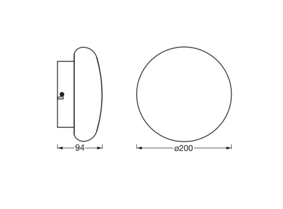 LEDVANCE ORBIS AQUA koupelnové stropní svítidlo IP44, průměr 200mm, WIFI stmívatelné+teplota barvy, 1200lm, 12W AC314040055