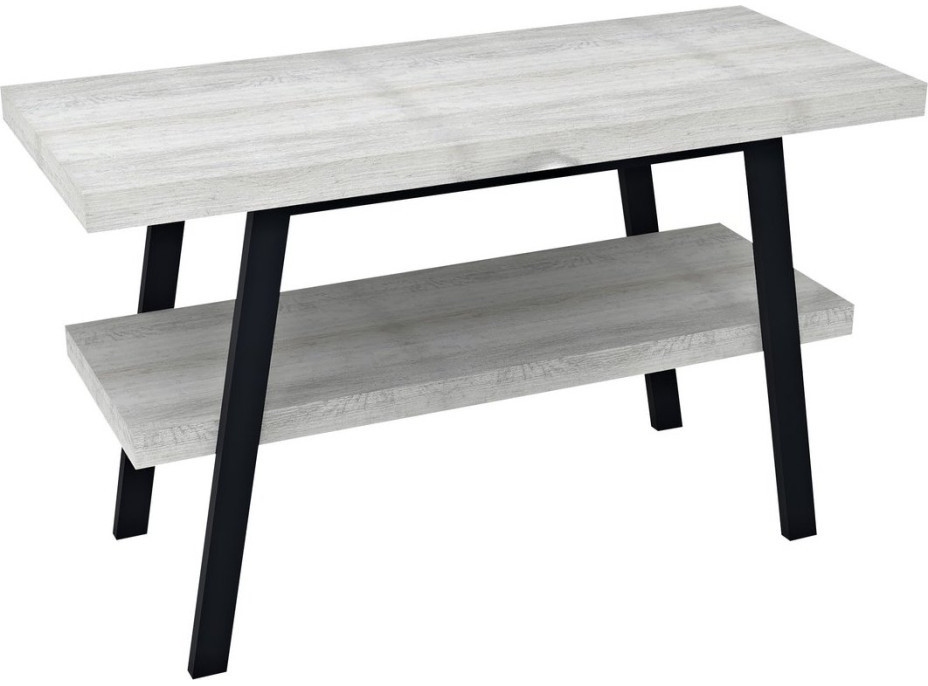 Sapho TWIGA umyvadlový stolek 130x72x50 cm, černá mat/dub starobílý VC453-130-5