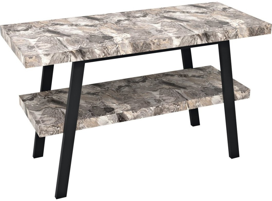 Sapho TWIGA umyvadlový stolek 120x72x50 cm, černá mat/šedý kámen VC453-120-10
