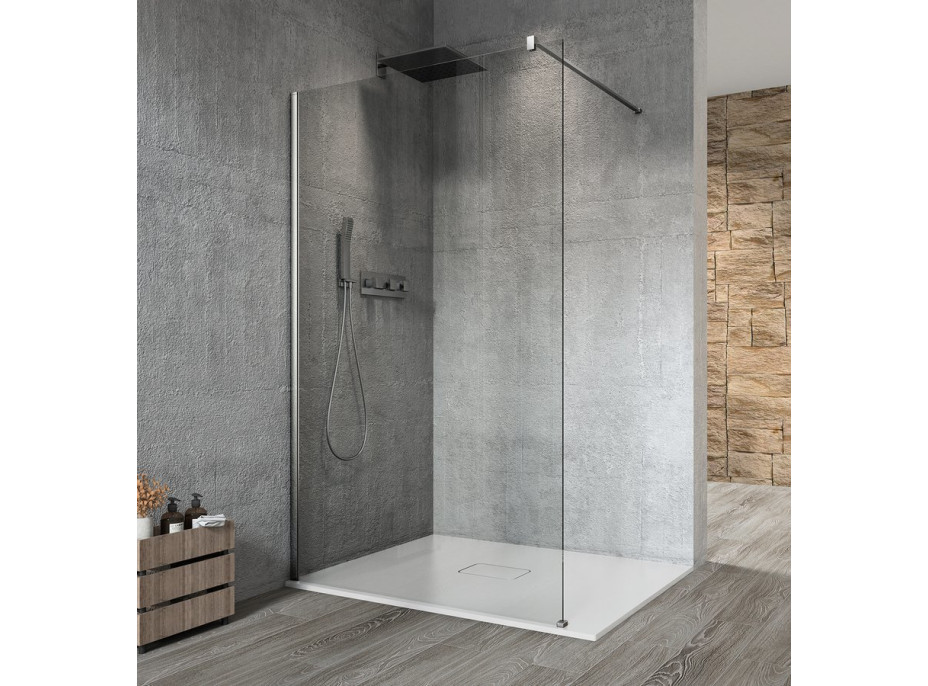 Gelco VARIO CHROME jednodílná sprchová zástěna k instalaci ke stěně, čiré sklo, 1400 mm GX1214GX1010