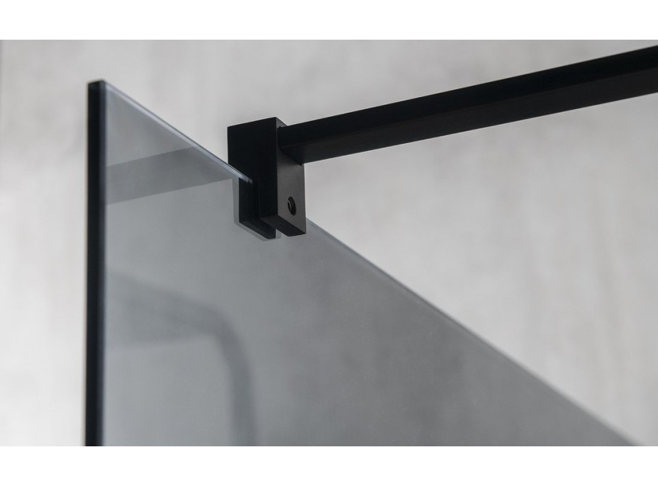 Gelco VARIO BLACK jednodílná sprchová zástěna k instalaci ke stěně, čiré sklo, 800 mm GX1280GX1014