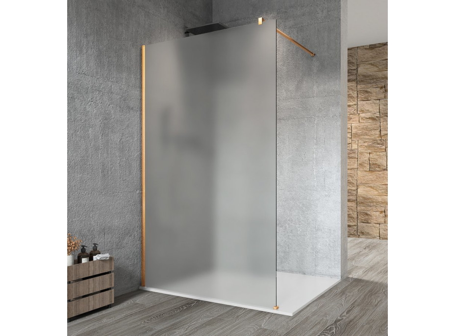 Gelco VARIO GOLD jednodílná sprchová zástěna k instalaci ke stěně, matné sklo, 1400 mm GX1414GX1016