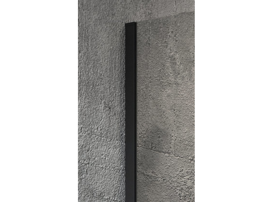 Gelco VARIO BLACK jednodílná sprchová zástěna k instalaci ke stěně, čiré sklo, 1000 mm GX1210GX1014