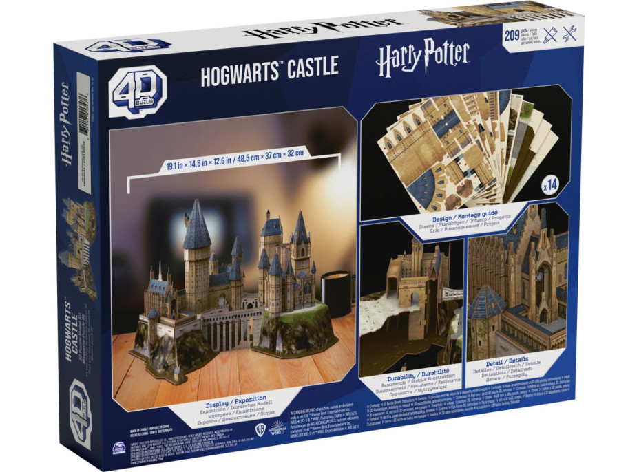 4D BUILD 3D Puzzle Harry Potter: Bradavický hrad 209 dílků