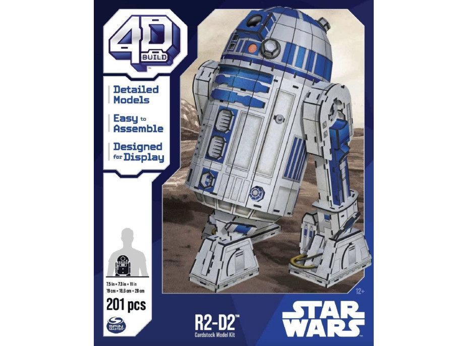 4D BUILD 3D Puzzle Star Wars: R2-D2 201 dílků