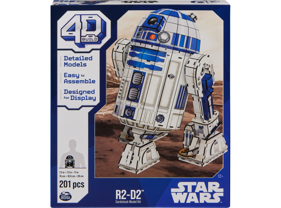 4D BUILD 3D Puzzle Star Wars: R2-D2 201 dílků