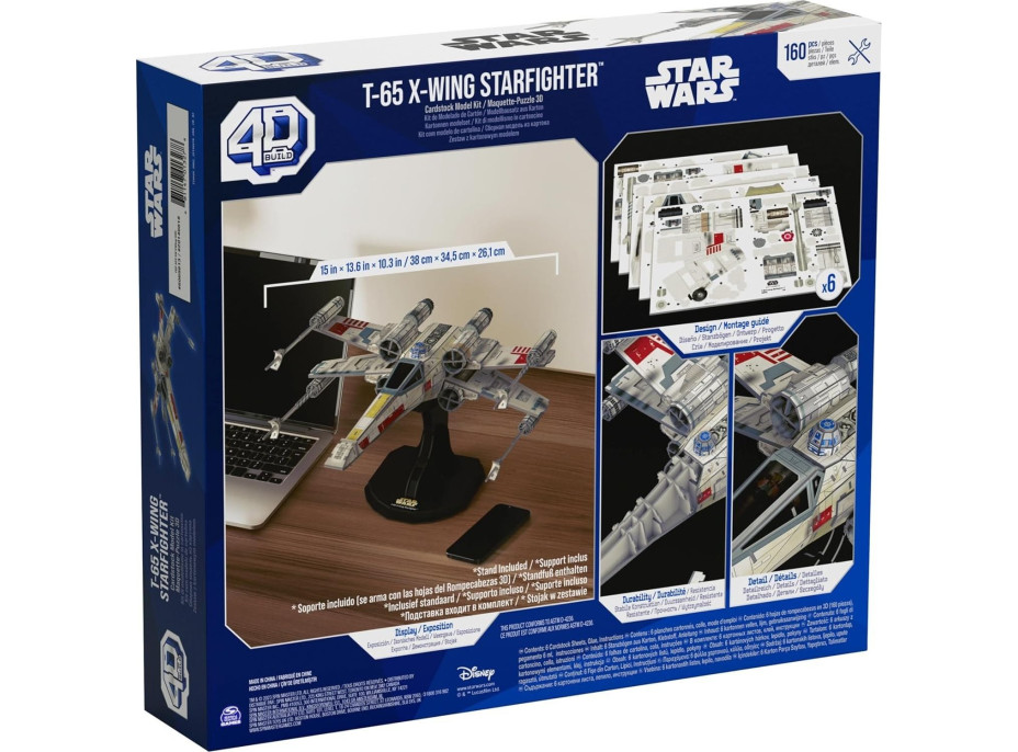 4D BUILD 3D Puzzle Star Wars: Stíhačka X-Wing 160 dílků