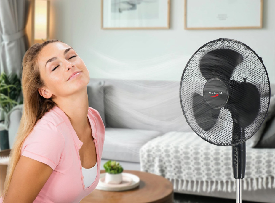 Stojanový ventilátor KOUD 125 cm - černý