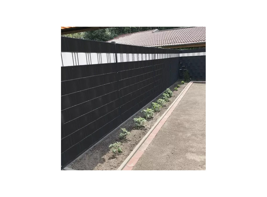 Stínící páska na plot 19cm x 35m 630g/m2 - černá