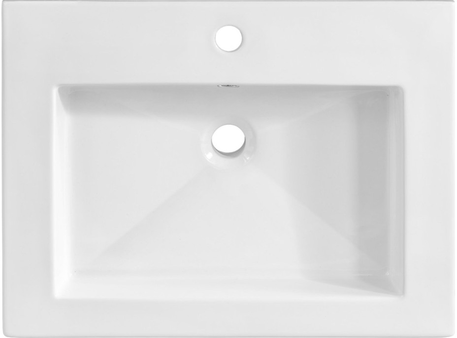 Keramické umyvadlo SPIRIT WHITE DP 60 cm - bílé