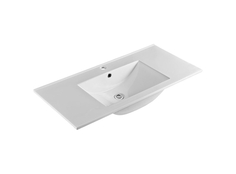 Koupelnová skříňka s keramickým umyvadlem AIRA 101 cm - bílá