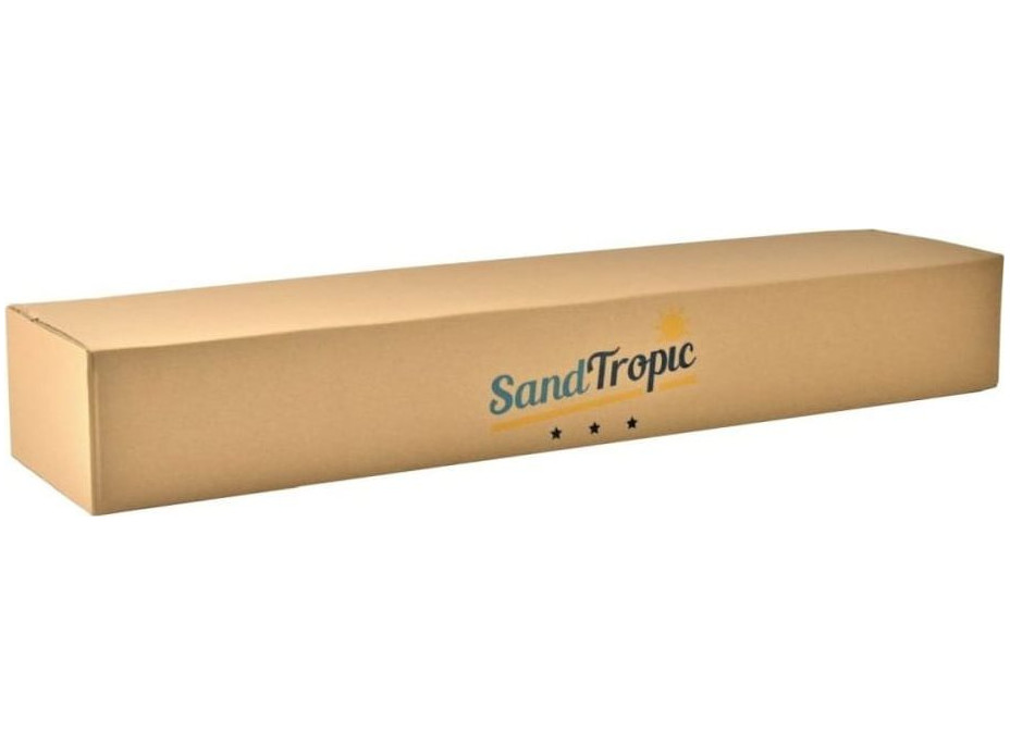 SAND TROPIC Dřevěné pískoviště s lavičkami a příslušenstvím 100x100 cm (přírodní)