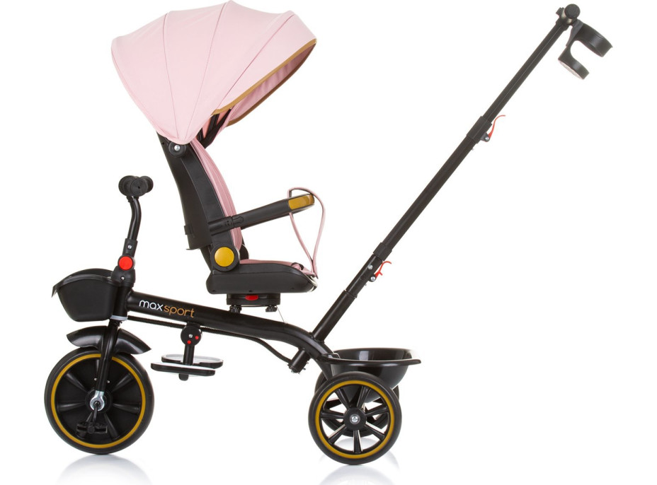 CHIPOLINO Tříkolka se stříškou Max Sport 2v1 Flamingo