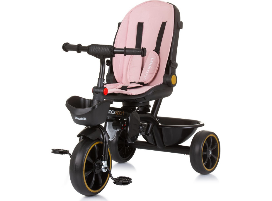 CHIPOLINO Tříkolka se stříškou Max Sport 2v1 Flamingo