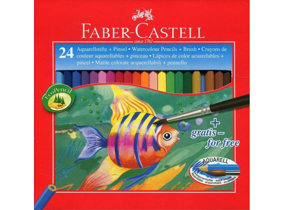 Faber-Castell Akvarelové pastelky 24 ks + štětec