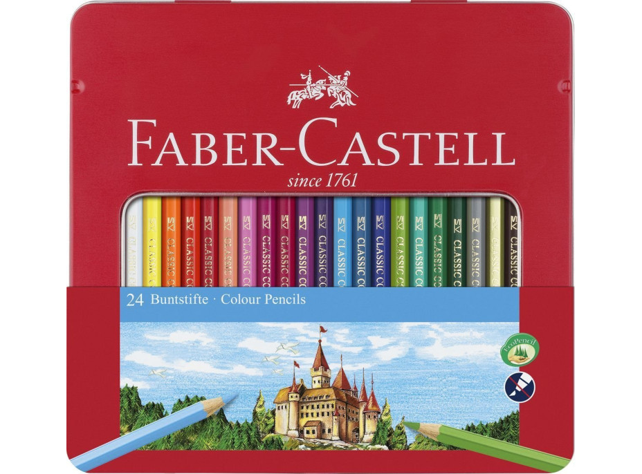 Faber-Castell Pastelky 24 ks v plechovém pouzdře