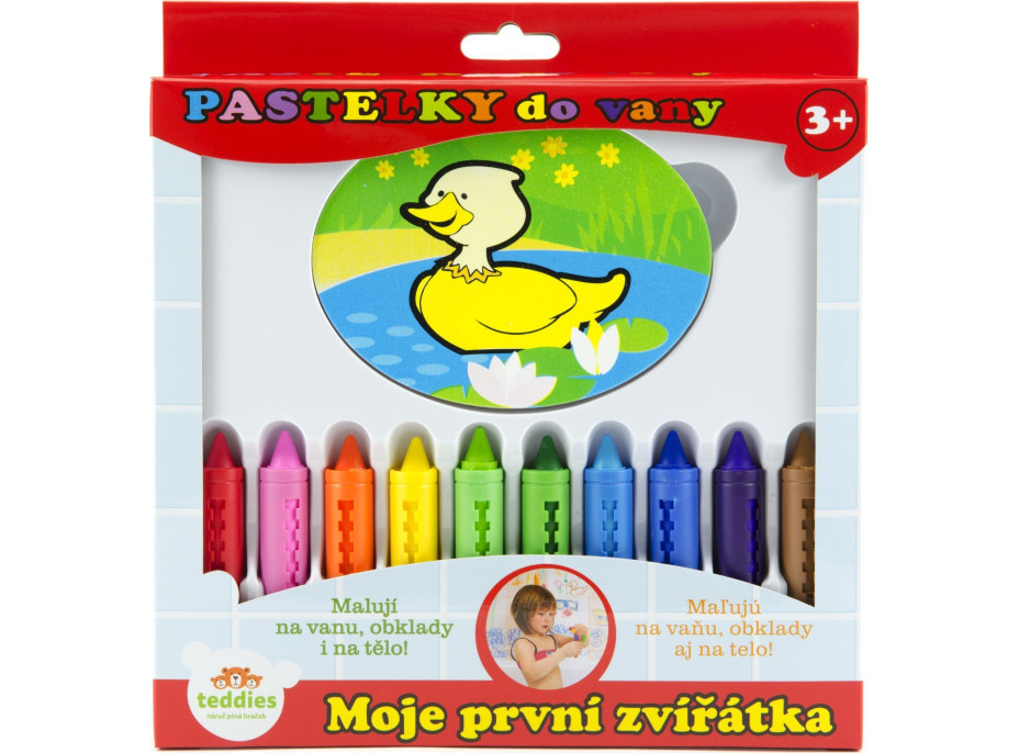 Pastelky do vany s houbičkou Moje první zvířátka