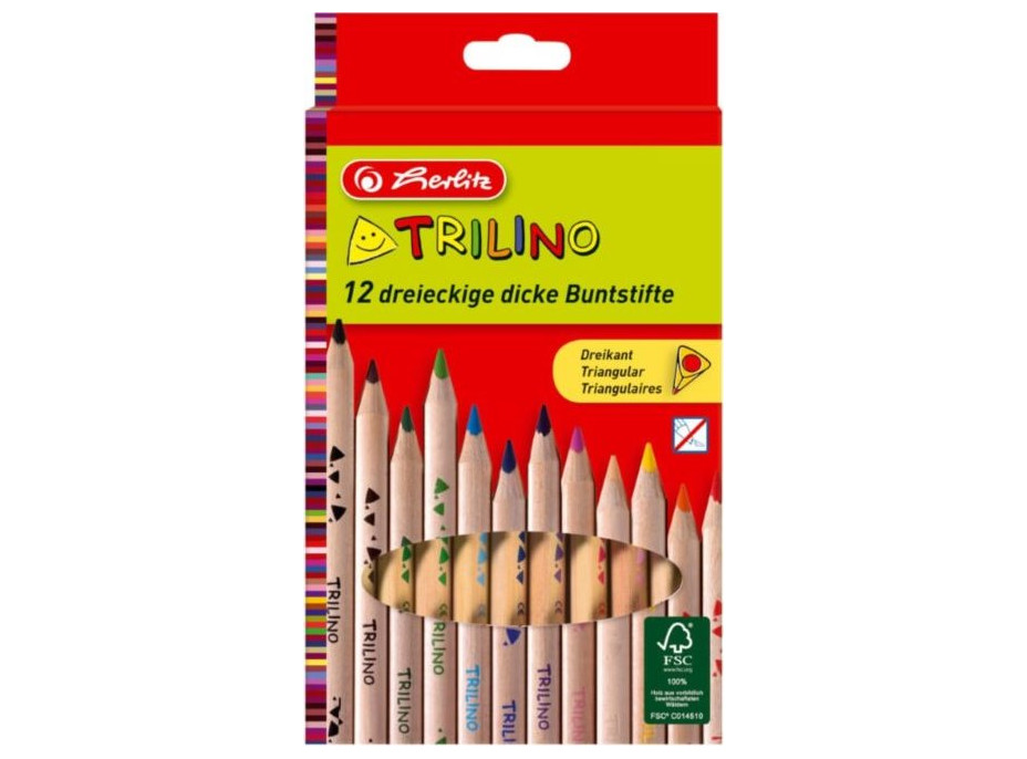 HERLITZ Pastelky Trilino 12 barev (triangle)