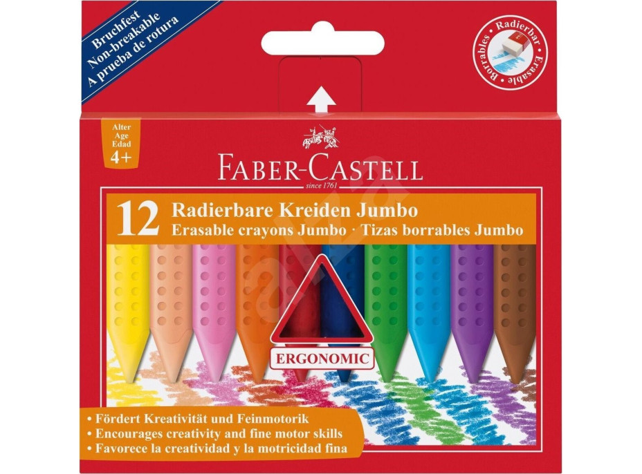 Faber-Castell Plastové pastelky Colour Grip Jumbo 12 ks