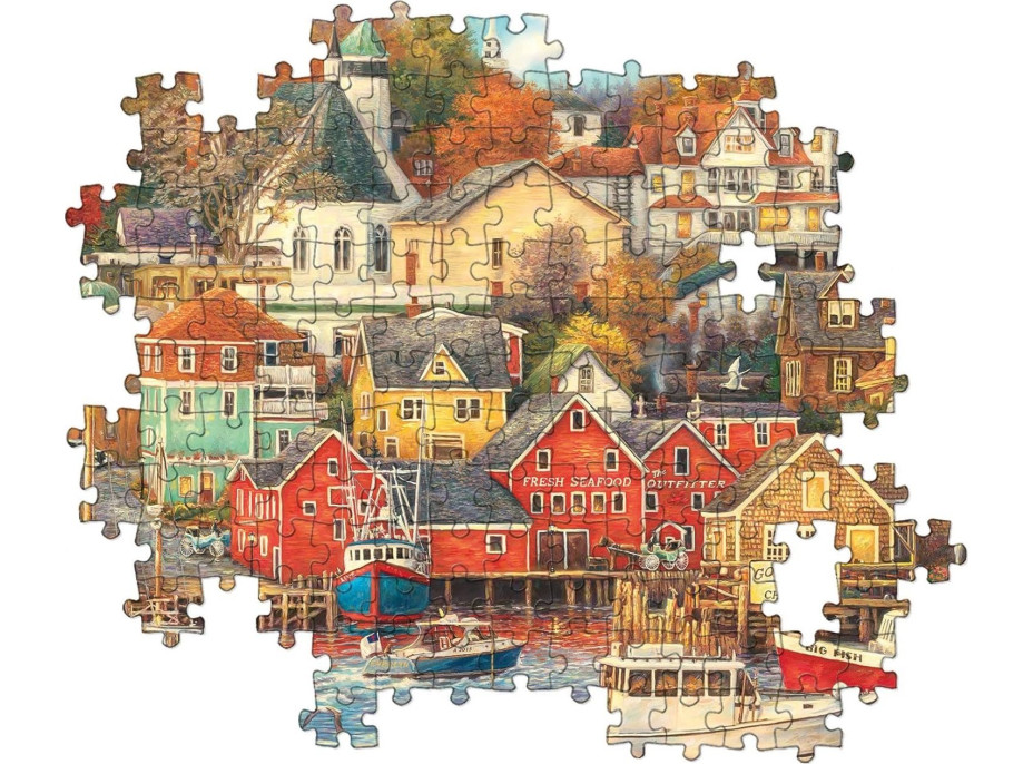 CLEMENTONI Puzzle Přístav dobrých časů 1500 dílků