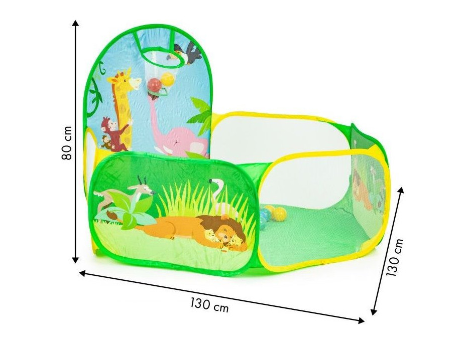 PIXINO Suchý bazén s míčky Džungle