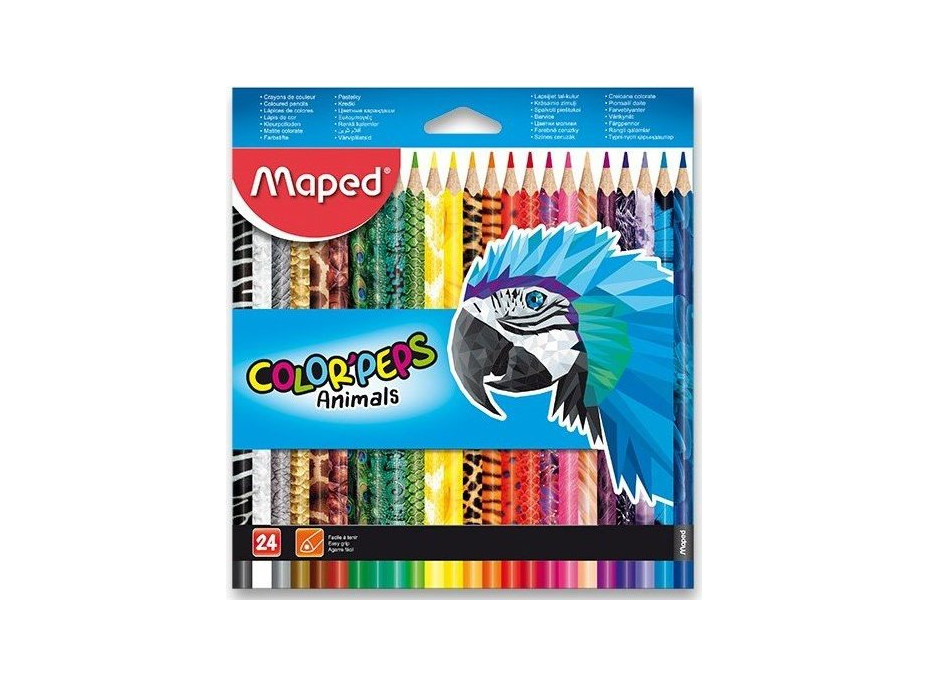 MAPED Pastelky trojboké Color'Peps Animals 24 ks