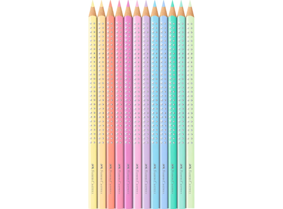 Faber-Castell Pastelky Sparkle v plechové krabičce - 12 barev