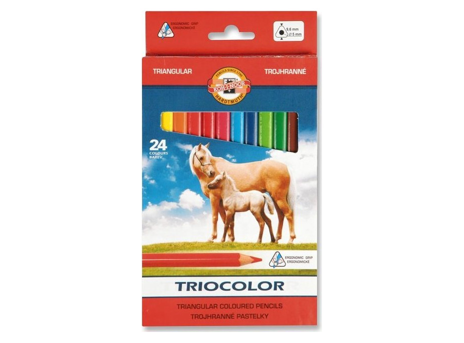 KOH-I-NOOR Trojhranné pastelky 3144 Triocolor 24 ks