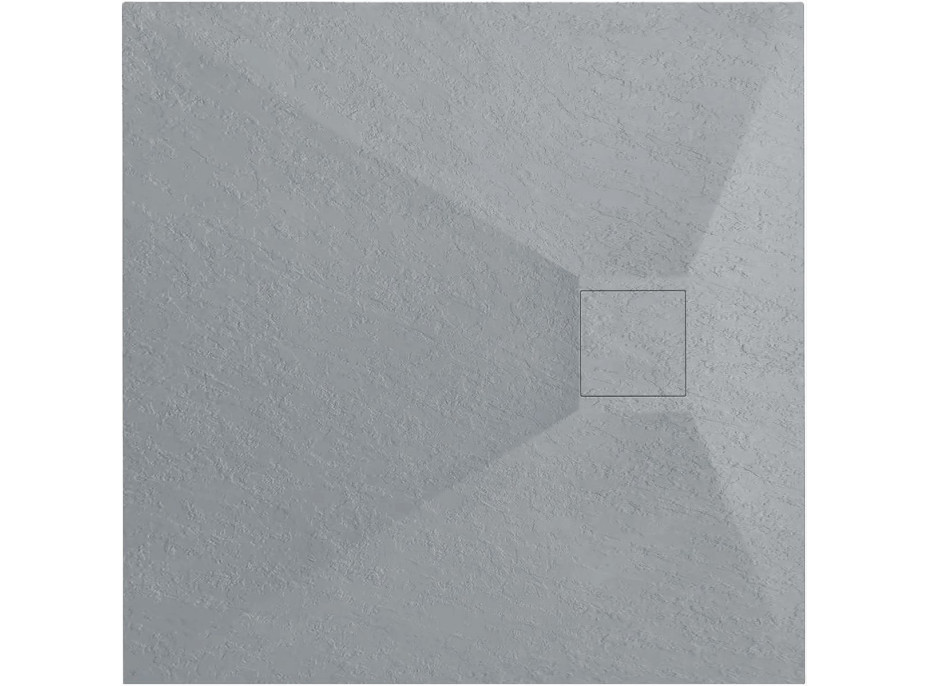 Sprchová SMC vanička REA MAGNUM GREY 90x90 cm - imitace kamene - šedá