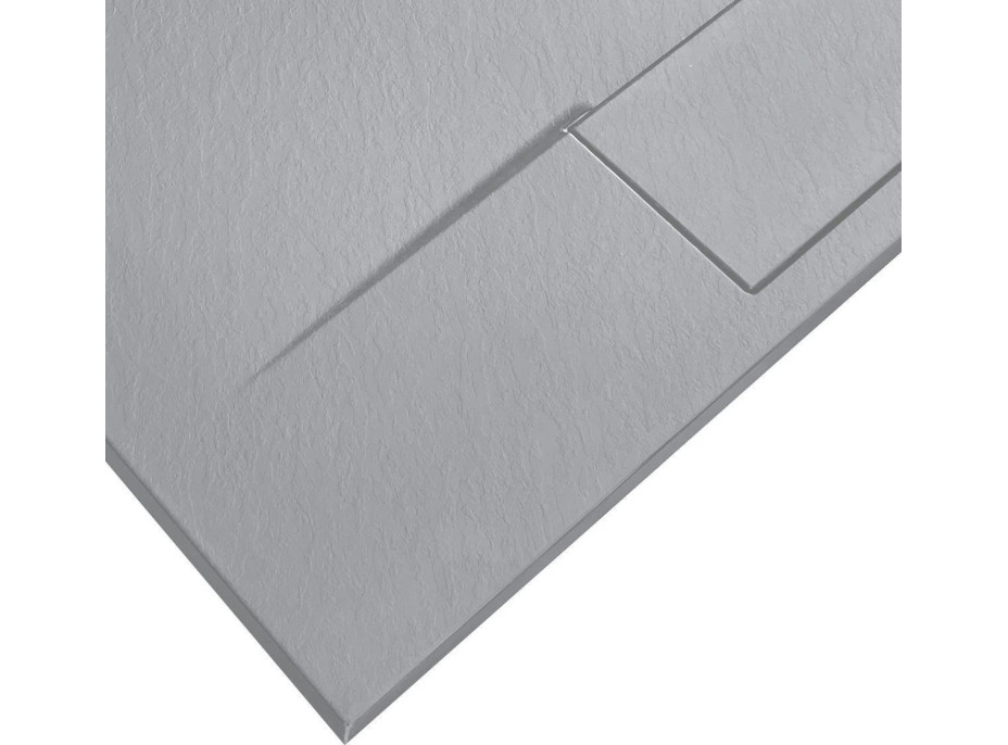 Sprchová SMC vanička REA BAZALT GREY 90x90 cm - imitace kamene - šedá