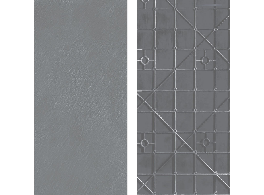 Sprchová SMC vanička REA MAGNUM GREY 90x90 cm - imitace kamene - šedá