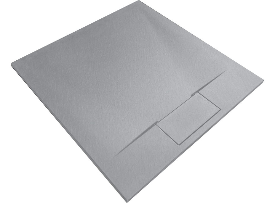 Sprchová SMC vanička REA BAZALT GREY 90x90 cm - imitace kamene - šedá